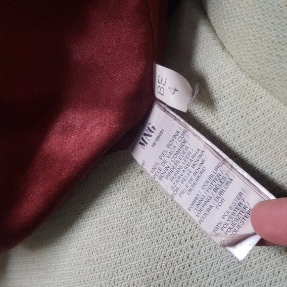 Mango Leather Jacket Sz Small - Picture 7 of 9